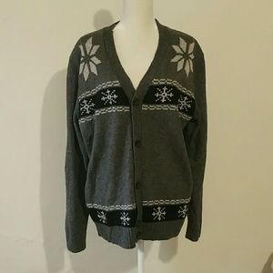 (NEW) IMPERMEABLE WEATHERPROOF Men's Gray Cardigan